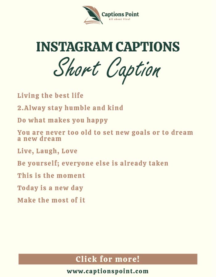 Best short captions for Instagram