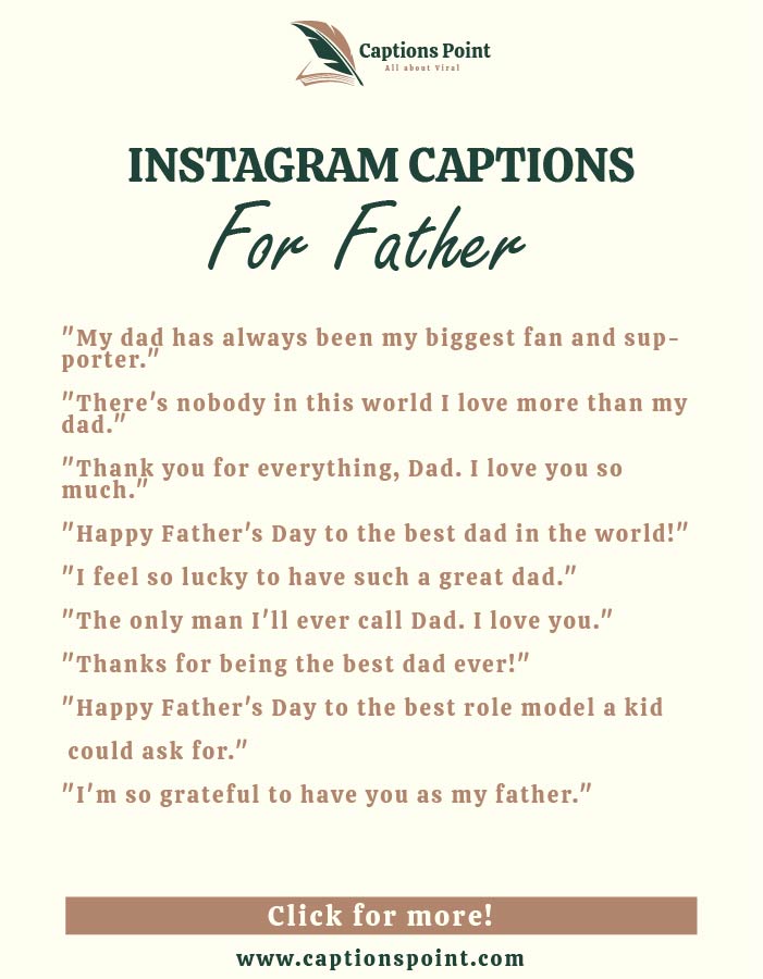 Fathers day captions for Instagram