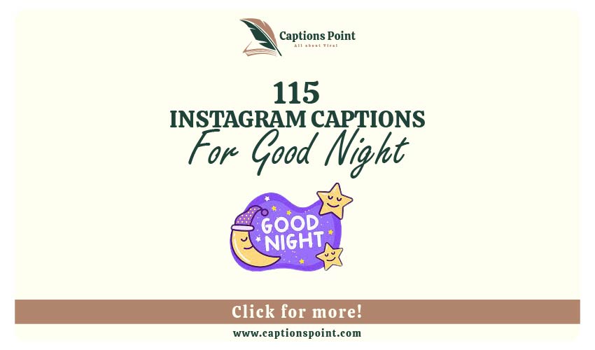 Good Night captions for Instagram