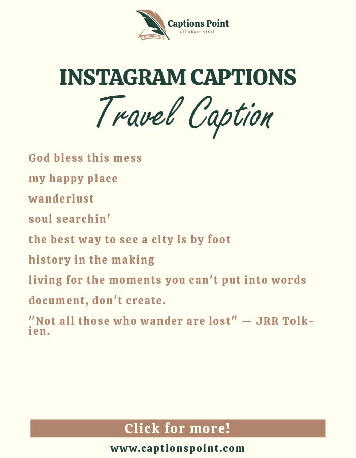 Instagram travel captions