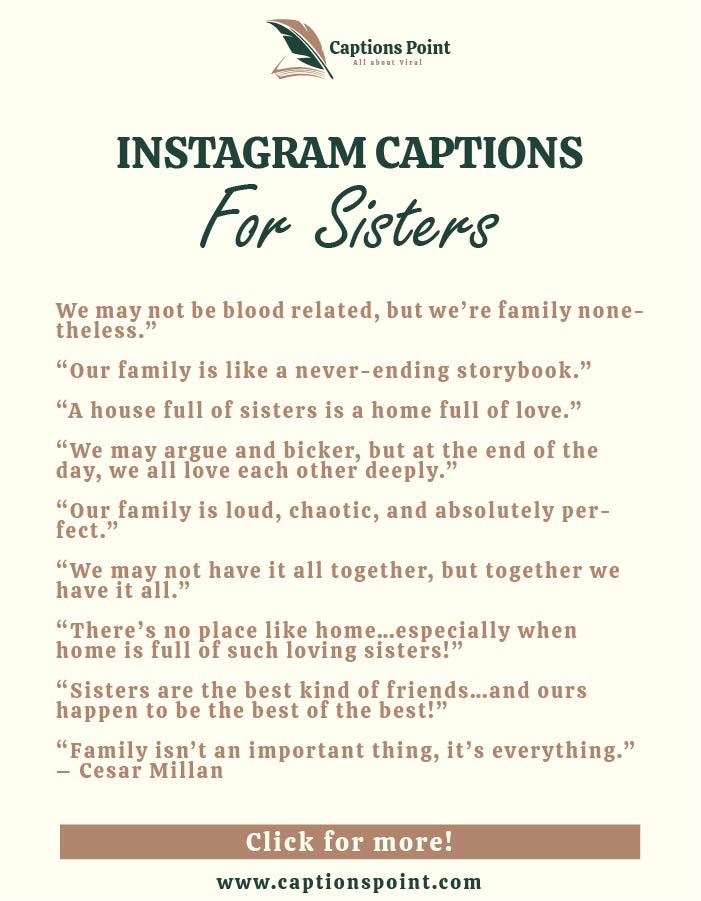 One-word sister captions for Instagram