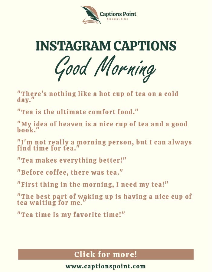 Short morning captions for instagram