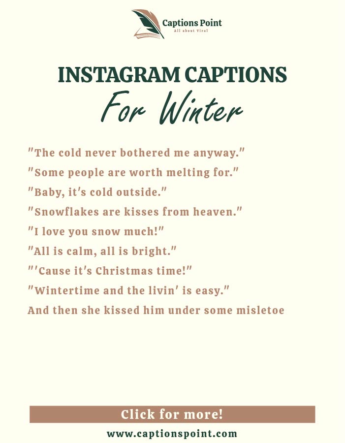 Snow captions for instagram