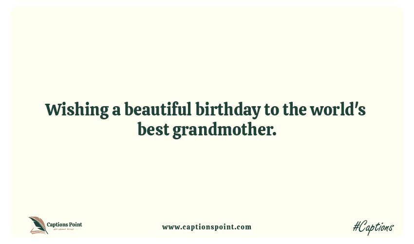 Best Birthday Captions for Grandmother