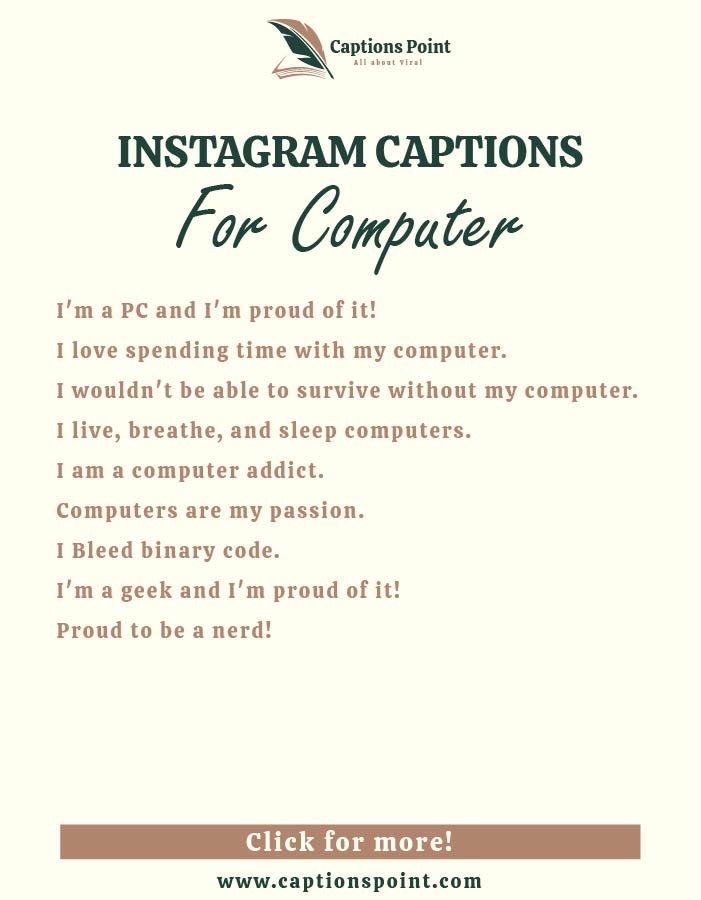 Best Computer Caption For Instagram