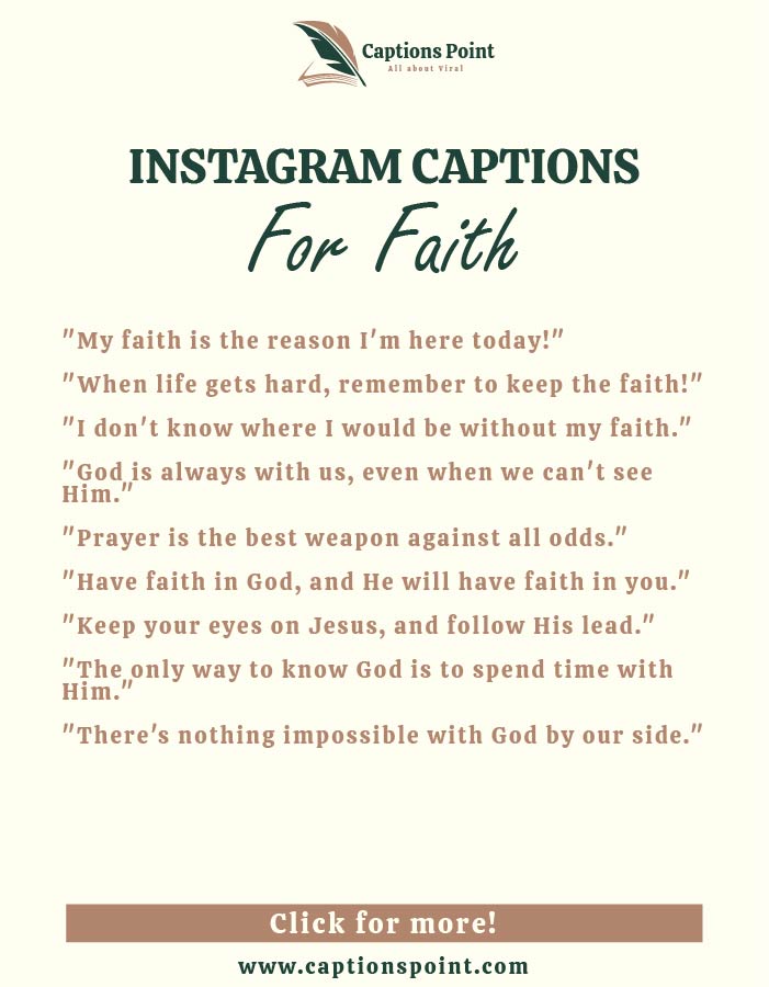 Best Faith Caption For Instagram