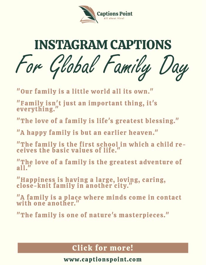 Best Global Family Day Captions
