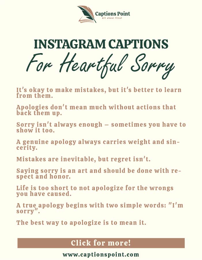 Best Instagram captions for sorry