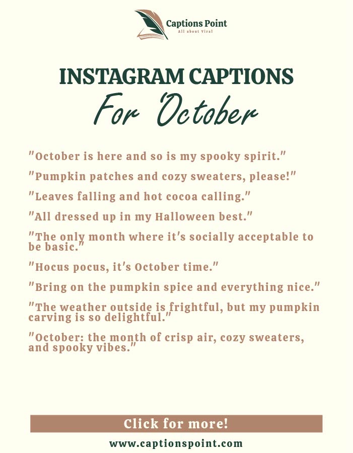 Best October captions For Instagram