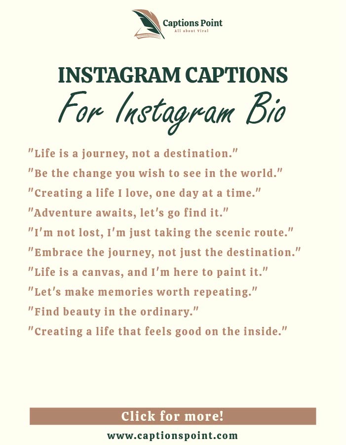 Best caption for bio instagram