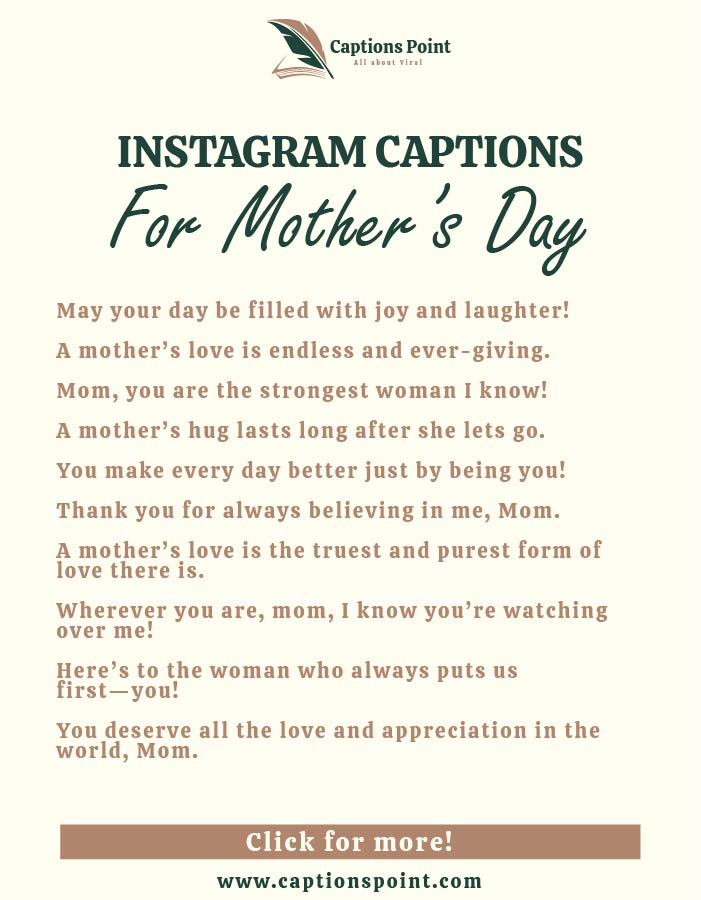 Best mother's day captions for Instagram