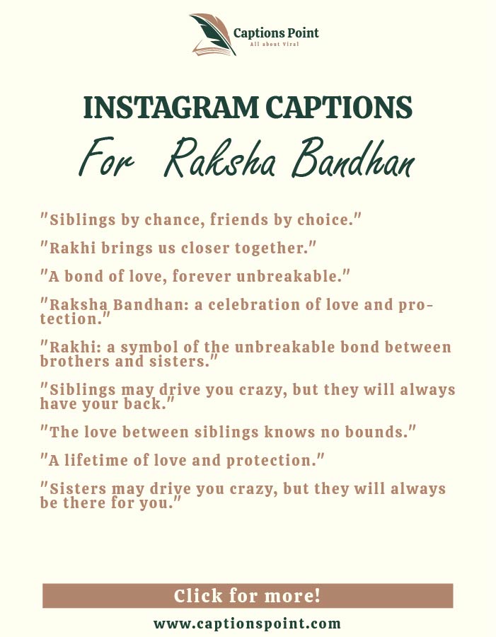 Caption for raksha bandhan