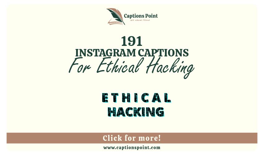 Captions on Ethical Hacking for Instagram