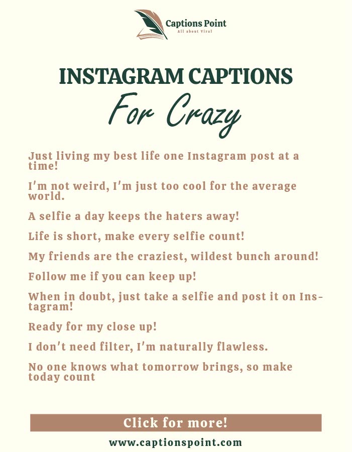 Crazy Instagram captions