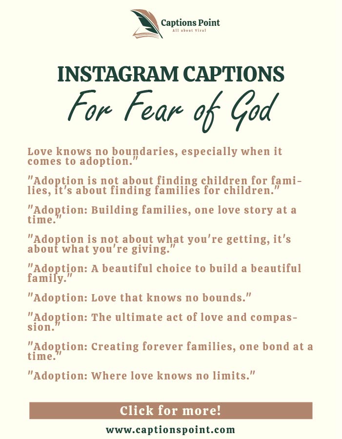 Fear of God Captions for Instagram Slogans