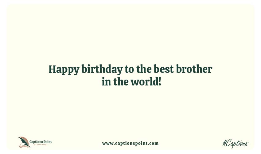 Funny caption for brother birthday