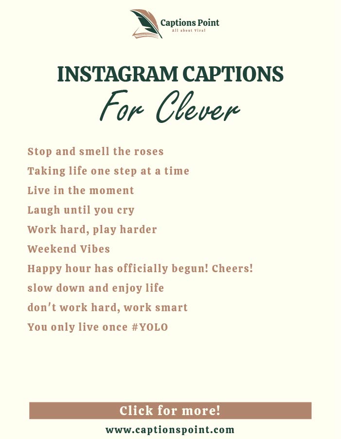 Good Clever Caption For Instagram