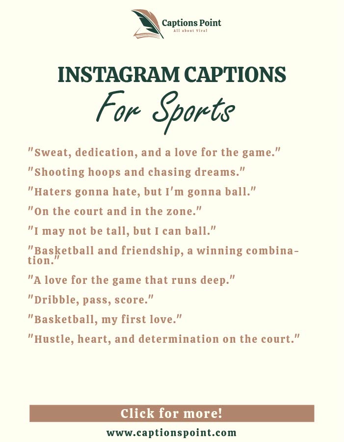 Good basketball captions