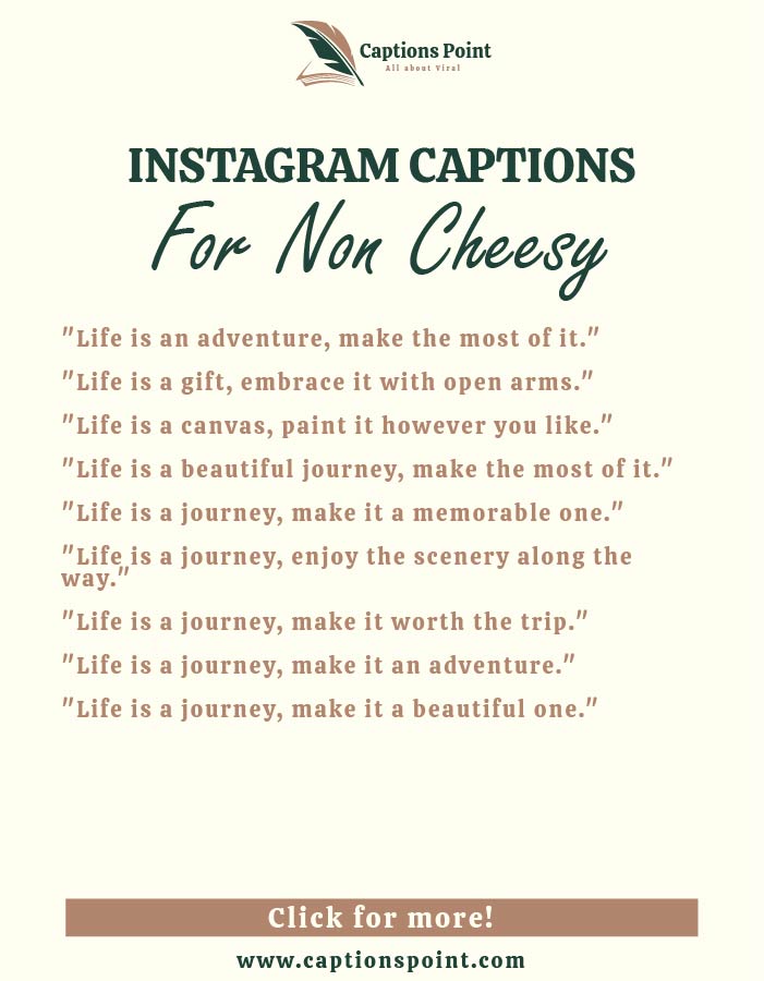Good non cheesy instagram captions