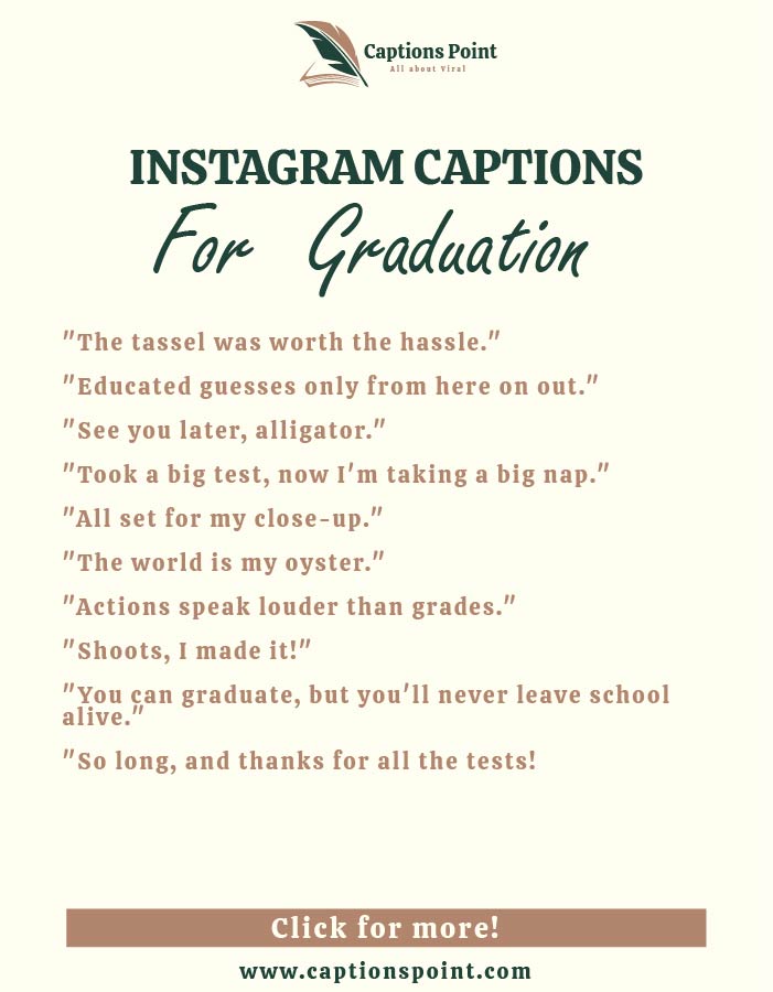 Graduation Instagram caption