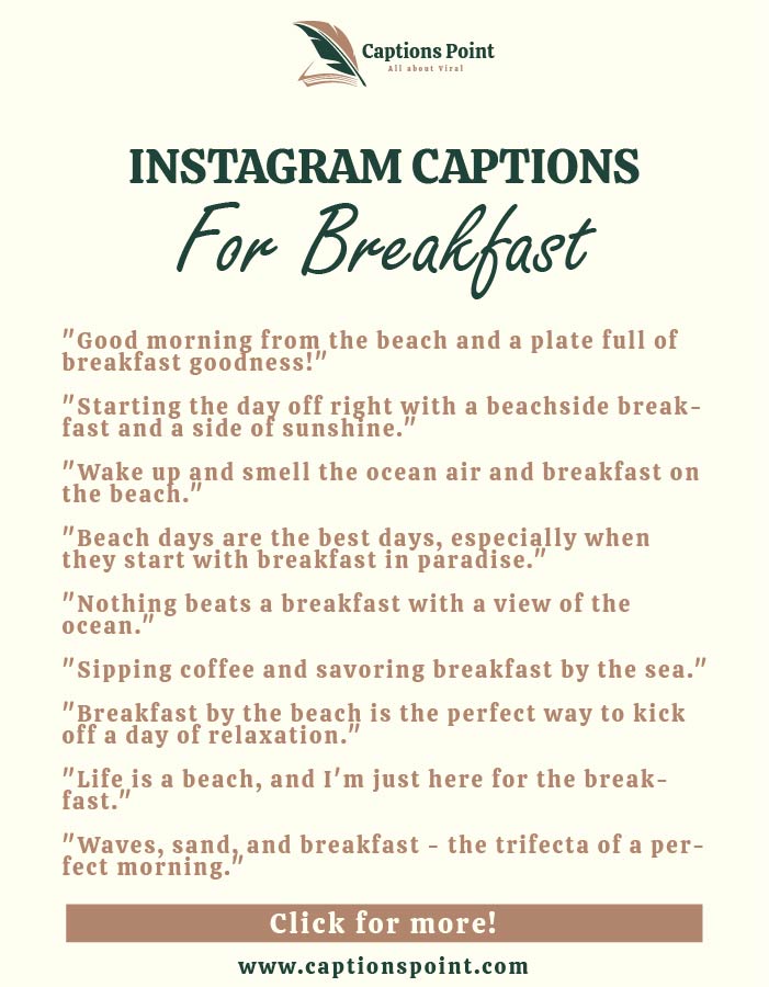 Healthy breakfast captions for Instagram
