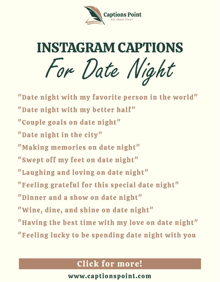 Instagram caption for date night