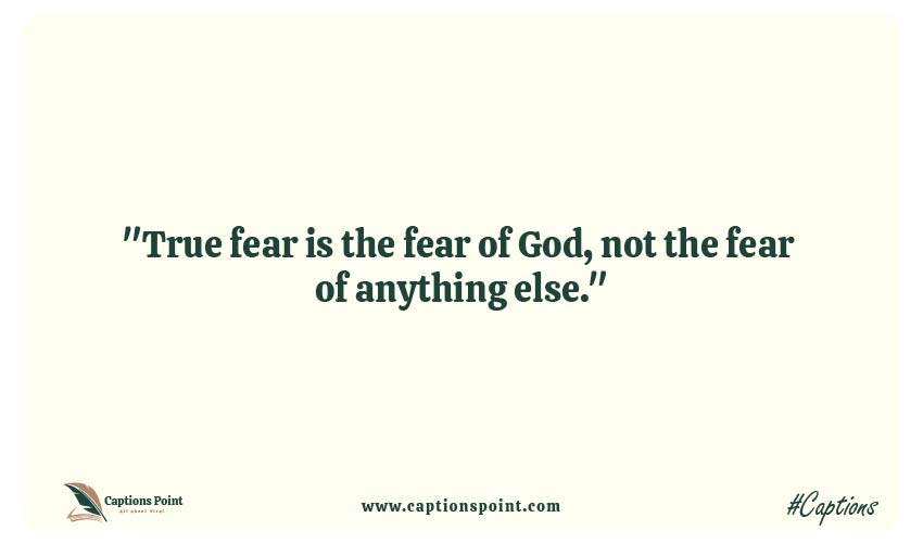 Instagram caption for fear of God