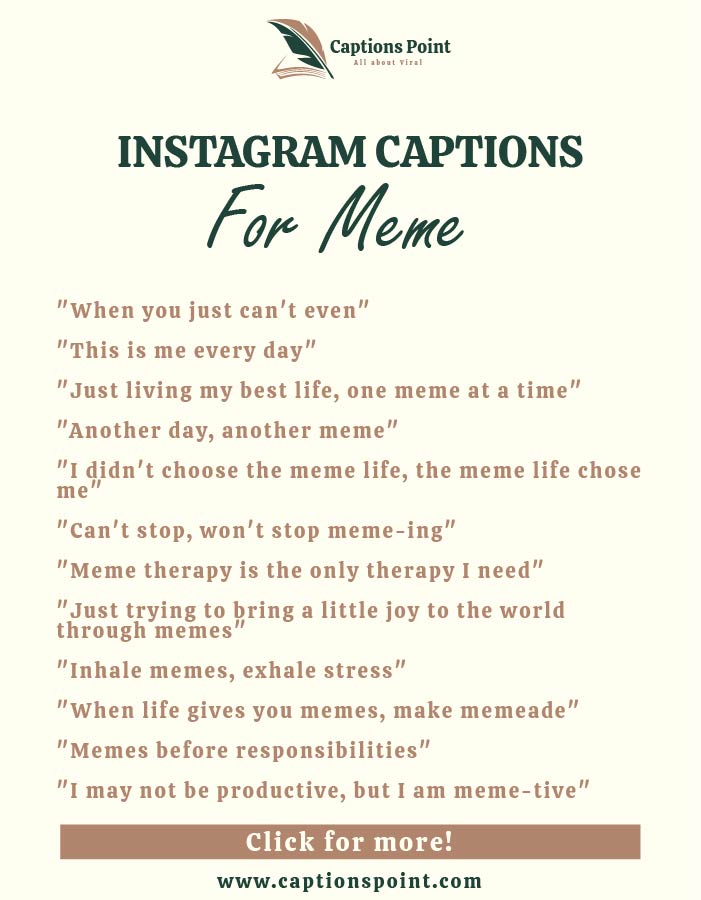 Instagram caption for meme