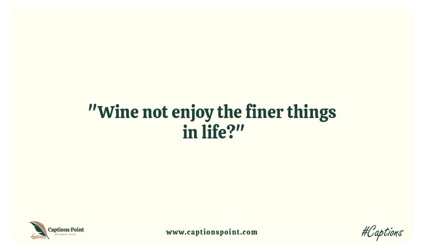 Instagram caption for wine lover