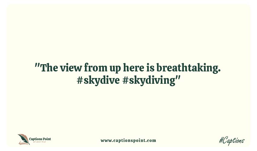 Instagram captions for Skydiving