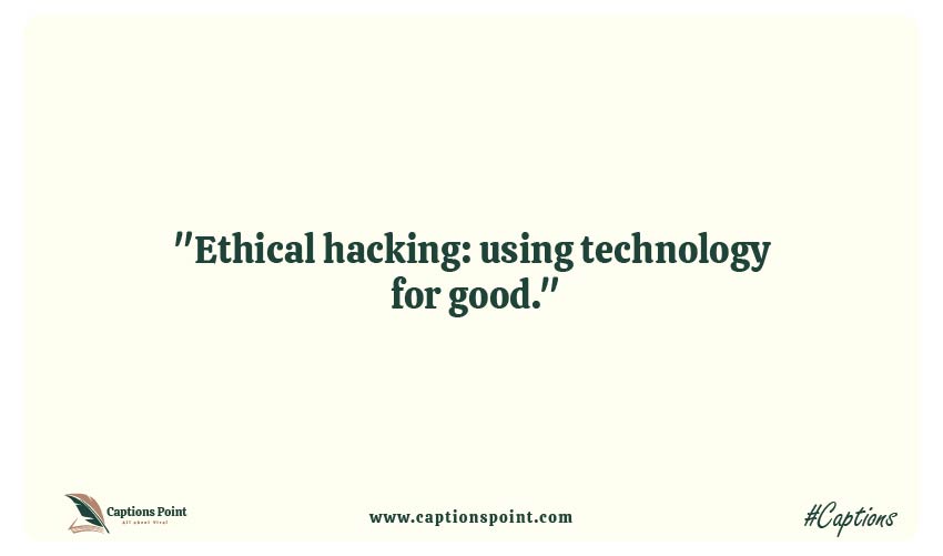 Instagram captions on ethical hacking