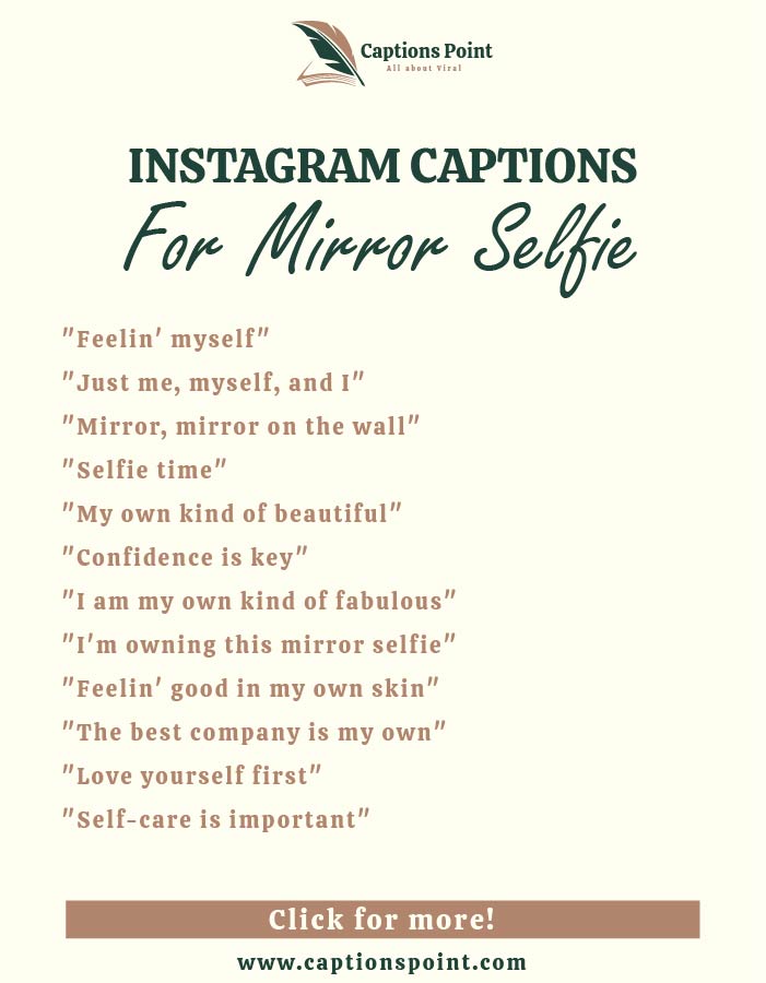 Instagram mirror selfie caption