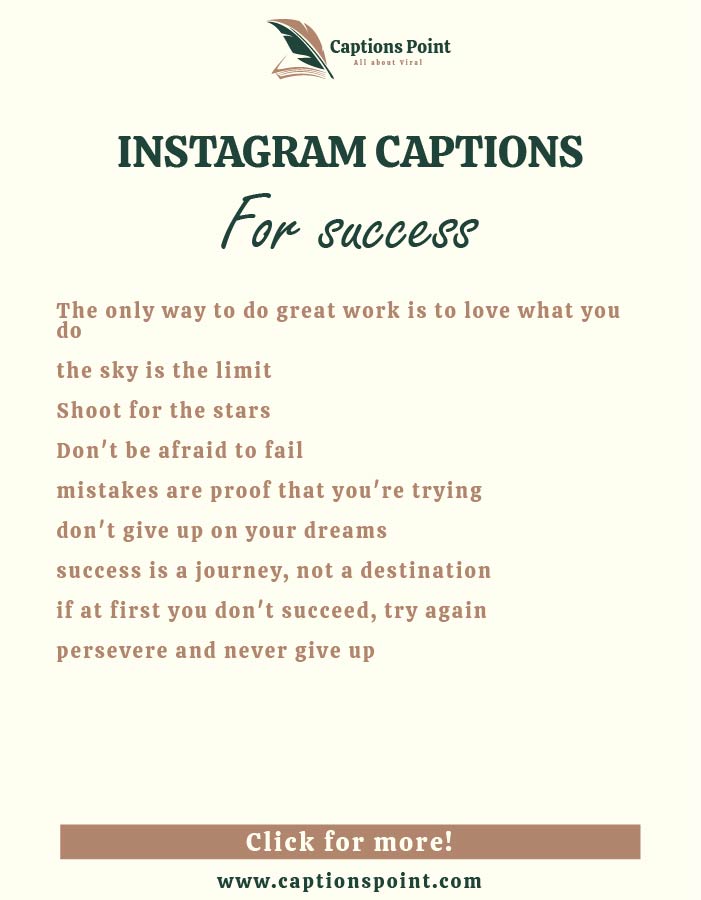 Instagram success captions
