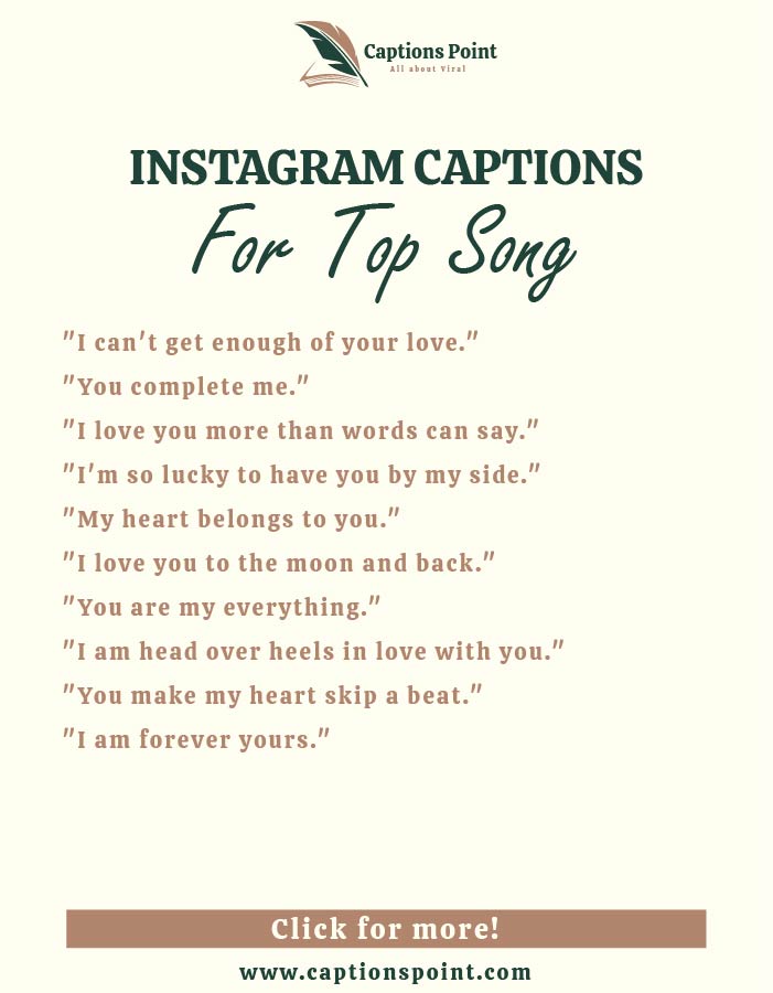 Love song captions for Instagram