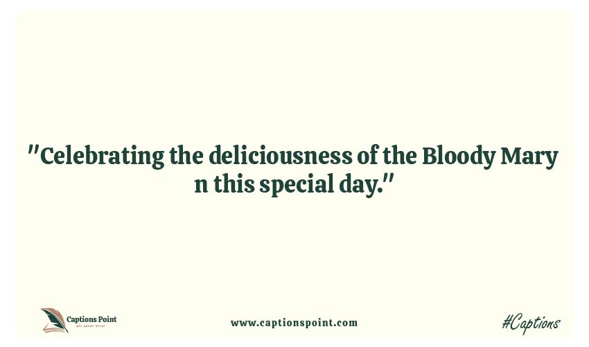 National Bloody Mary day captions Slogans