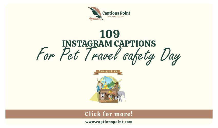 National Pet Travel safety Day Captions