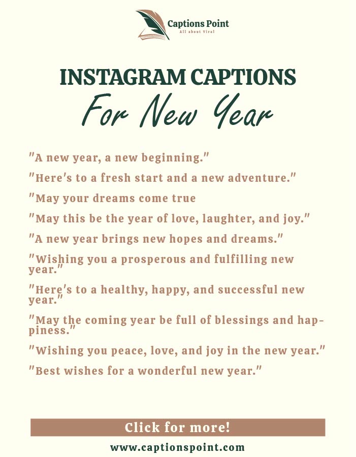 New year captions for Instagram pics