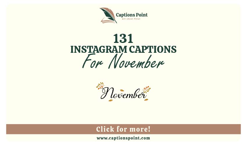November Captions For Instagram