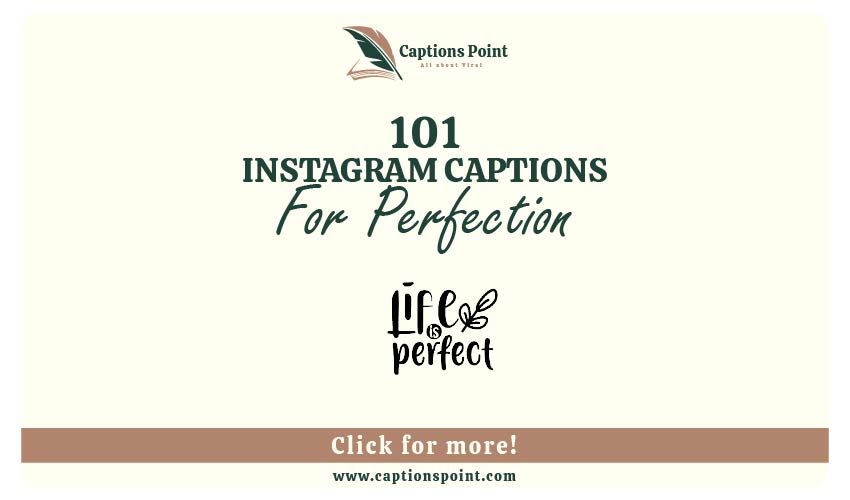 Perfection Caption For Instagram