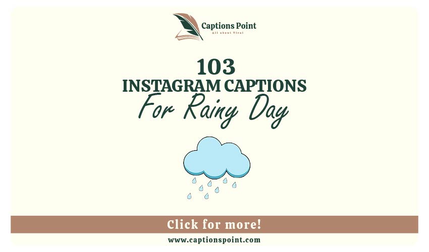 Rainy Day Caption For Instagram
