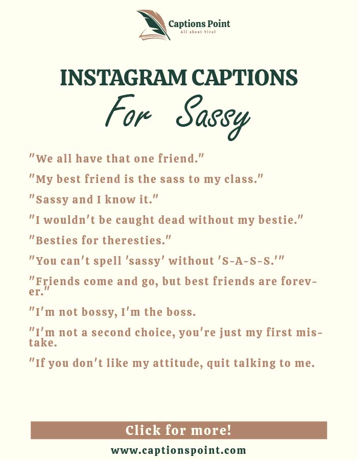 Sassy Instagram captions for selfies