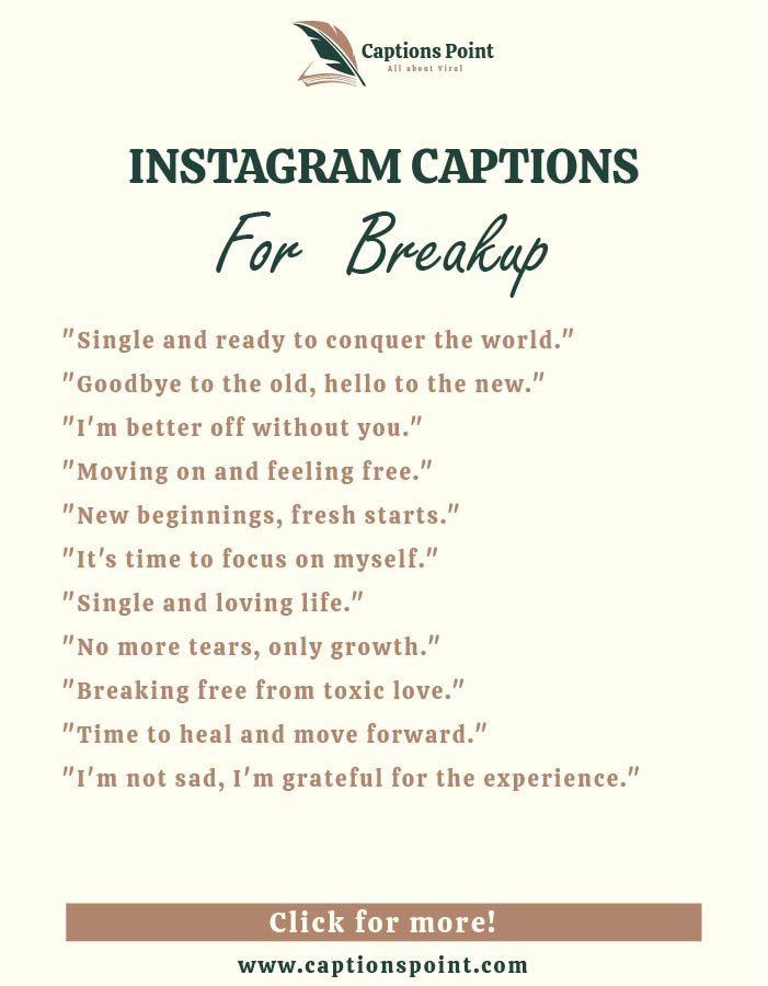 Short Breakup Caption for instagram