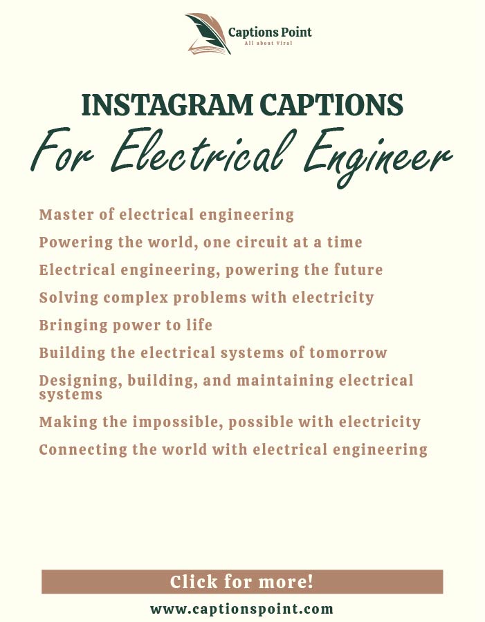 Short Captions for Electrical Engineer