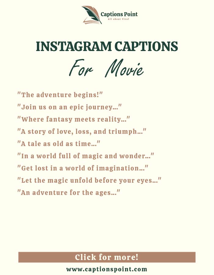 Short Movie Captions for instagram