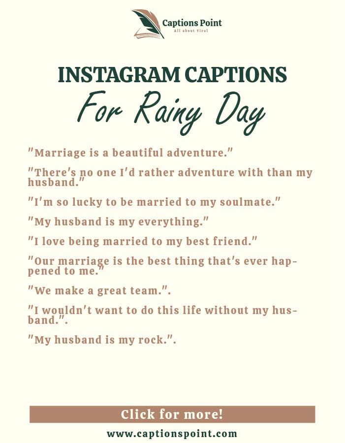 Short Rainy Day Caption For Instagram