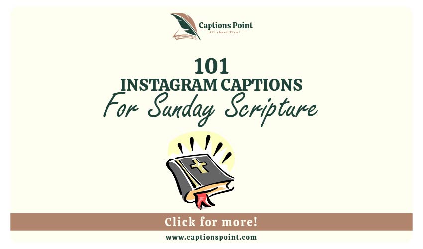 Sunday Scripture caption for Instagram