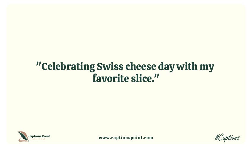 Swiss cheese Day Captions Slogans