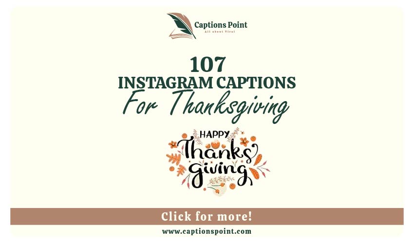Thanksgiving Captions For Instagram