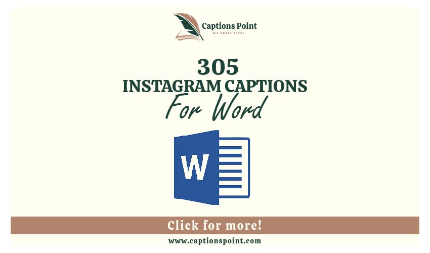 Word Captions For Instagram
