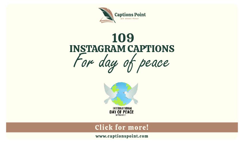 World day of peace Captions
